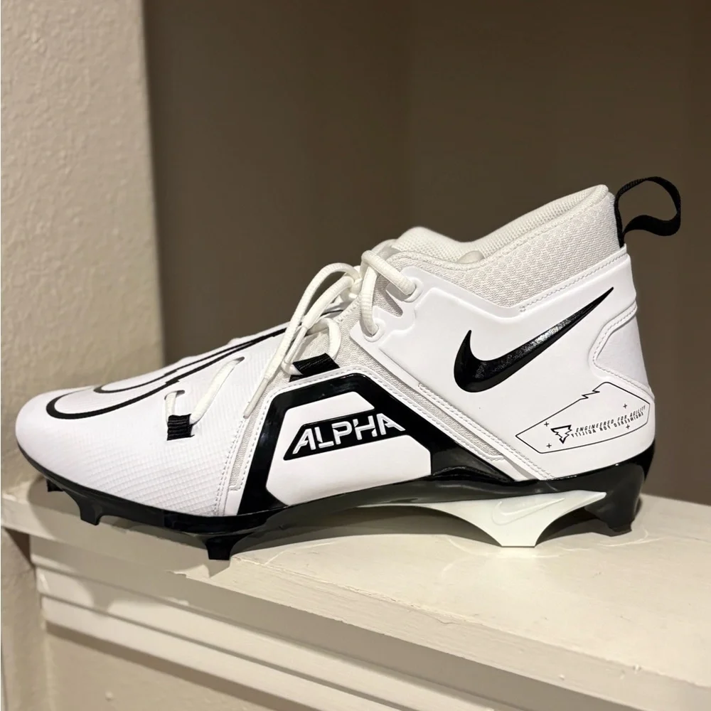 NEW Nike Alpha Menace Pro 3 White Black CT6649-100 Men's Size 15 Fast Shipping - Picture 4 of 10